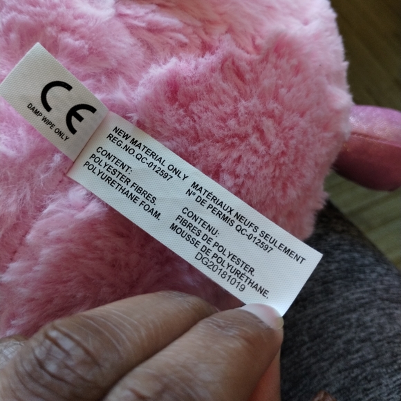 Zuru Rainbowcorns Plush Pink Cat Unicorn Silver Heart on Stomach Stuffed Toy 10" - Picture 10 of 16